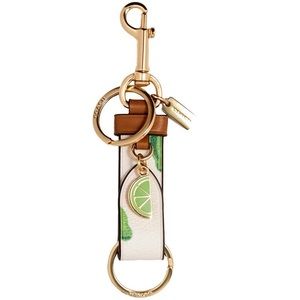 Coach Lime Print Keyring Bag Charm